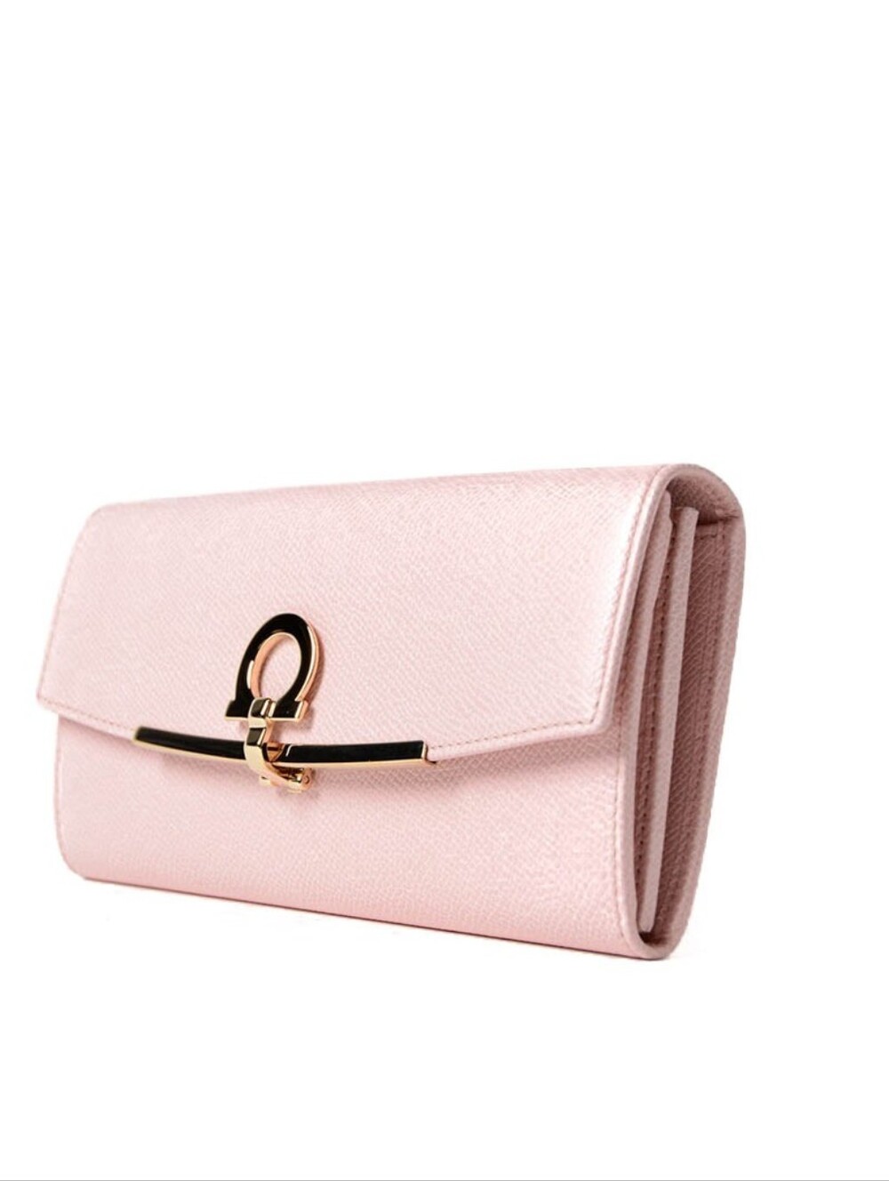 Ferragamo Bonbon Pink Calf Leather Wallet